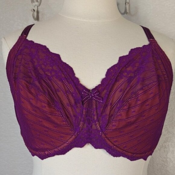 Chantelle 38H Rive Gauche Full Coverage Unlined Underwired Purple - Picture 1 of 4